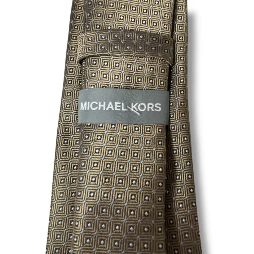 NWOT Michael Kors Tan Silk Blend Tie